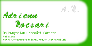 adrienn mocsari business card